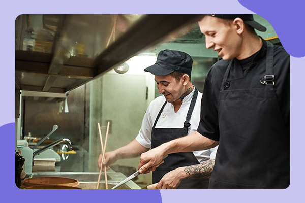 employees cooking