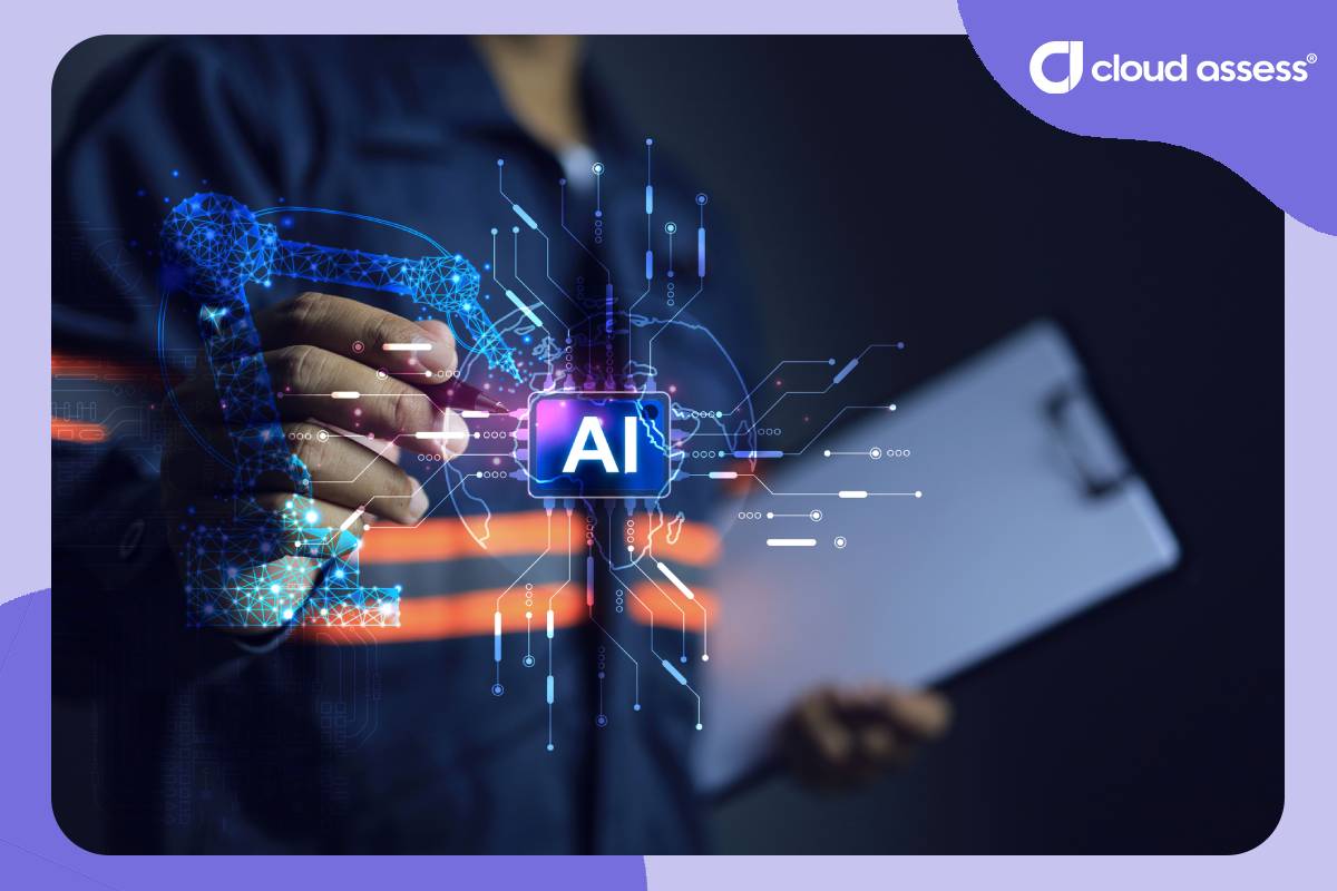 An illustration of AI and automation adoption in the workplace