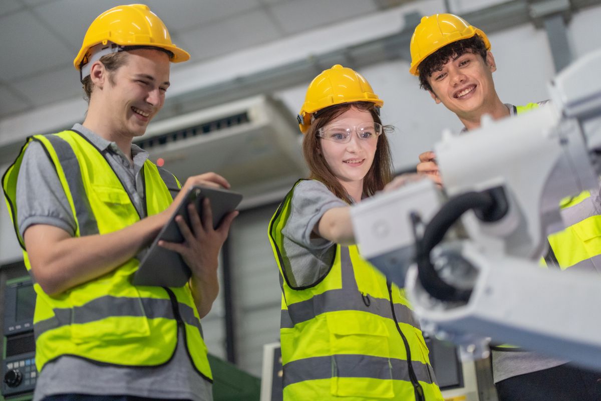 an example of college students engaging in manufacturing event