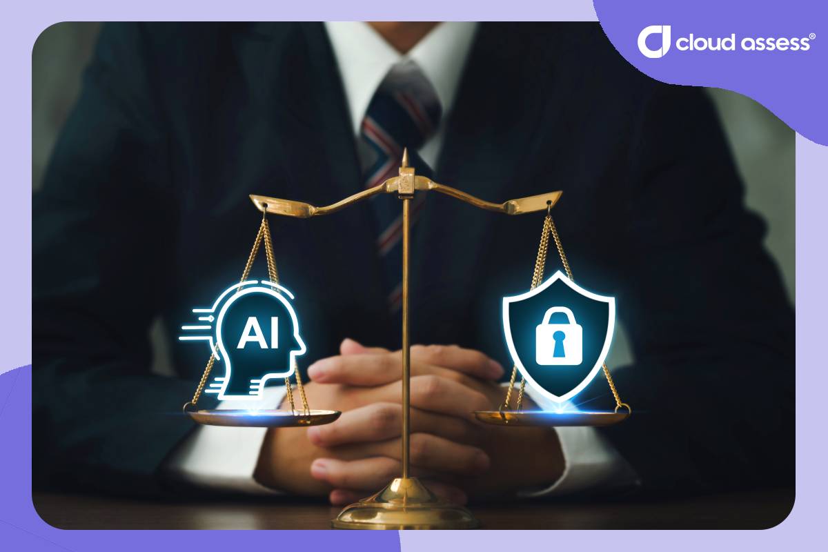 an illustration of ethics and regulations of AI use