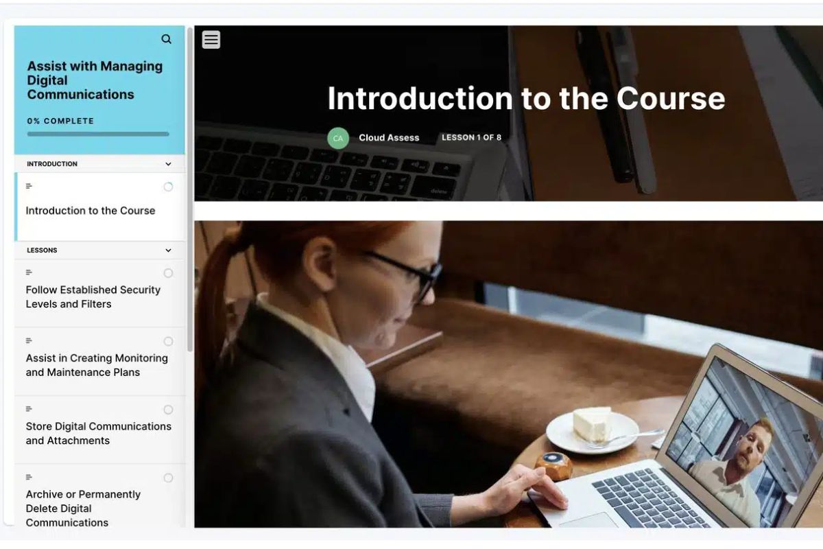 Assisting with managing digital communication course
