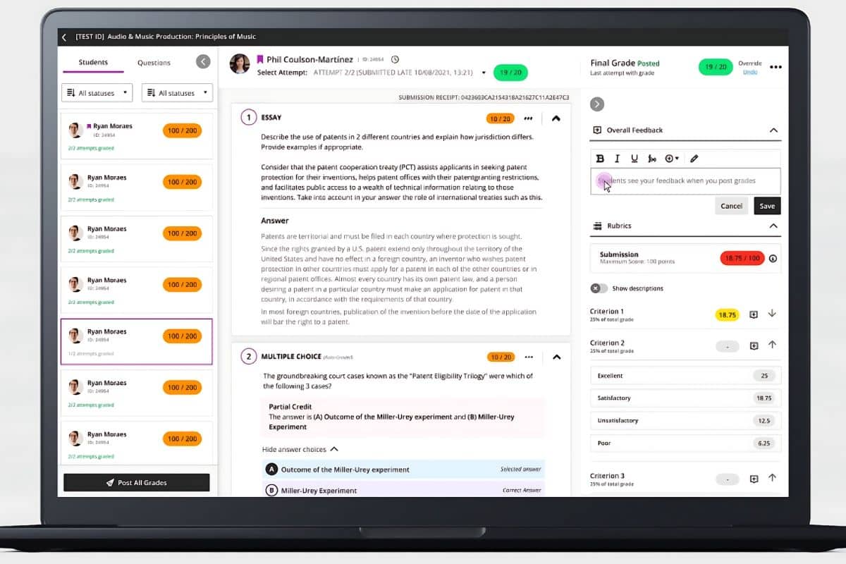 Canvas alternative Blackboard Learn