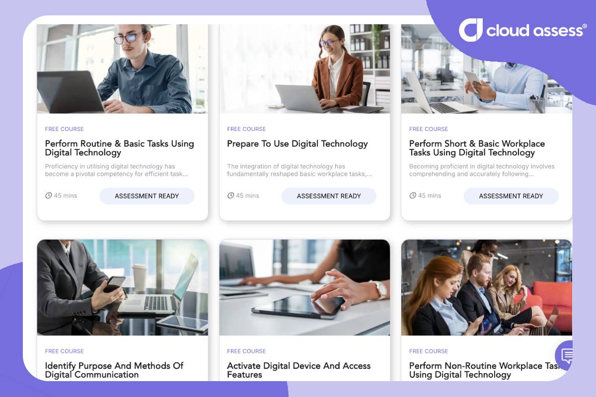 Cloud Assess Digital Literacy Courses
