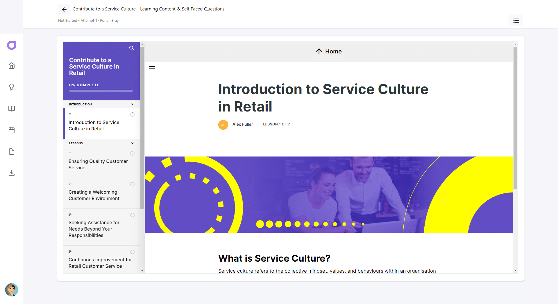 contribute to a service culture free training course screenshot 5