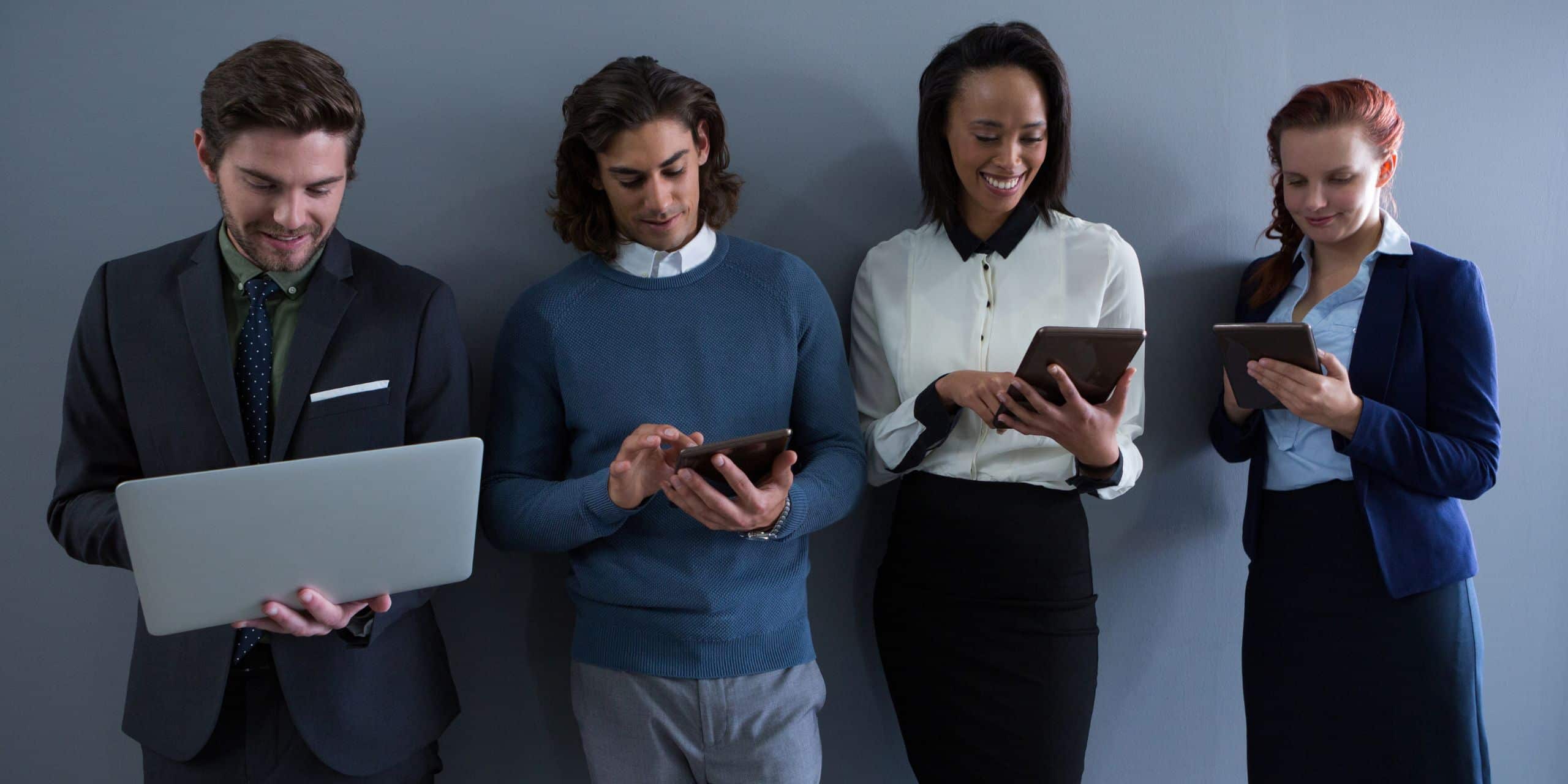 Employees using different L&D tools
