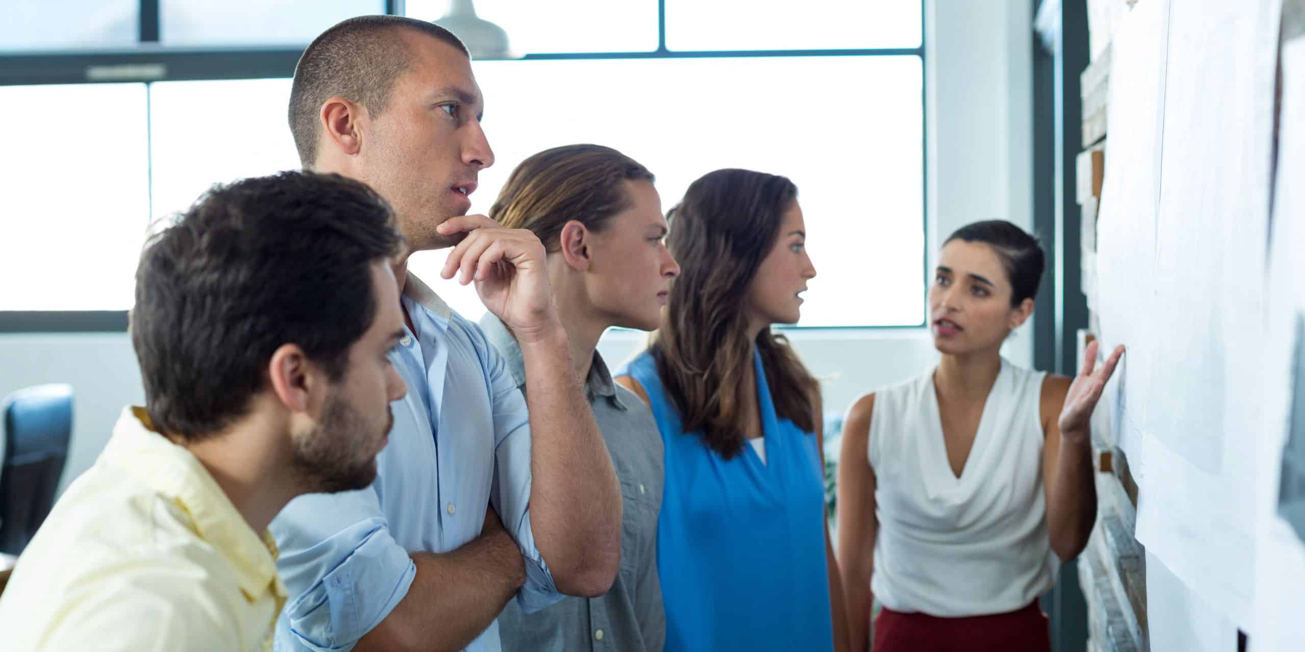 Employees Using Gibbs Reflecting Cycle to Reflect on a Project