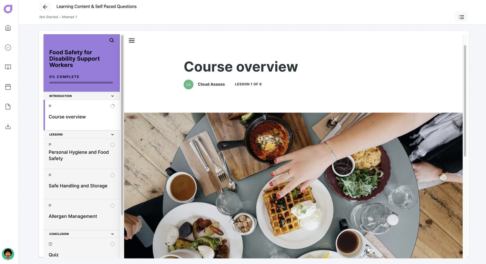Food Safety for Disability Support Workers 0 course screenshot