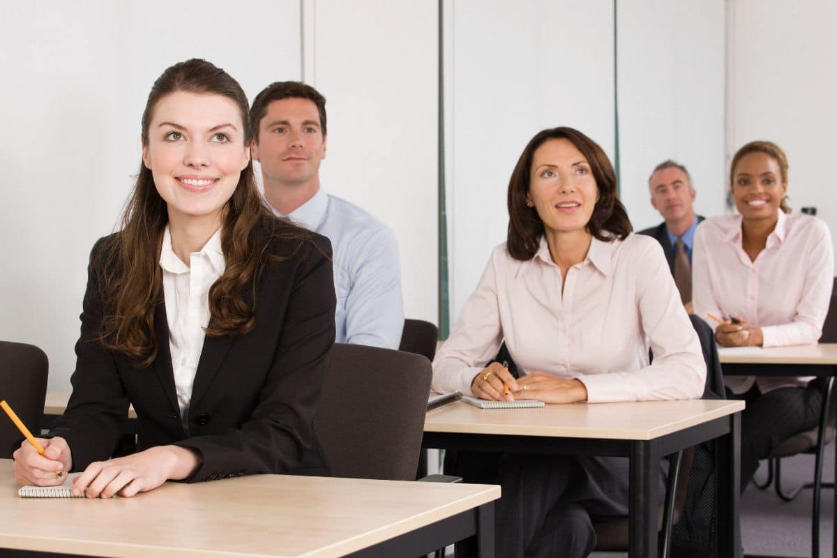Employees attend a frontline training class