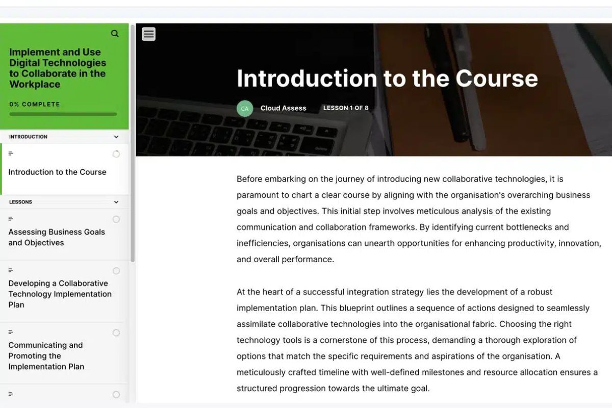 implementing and using digital technologies to collaborate course