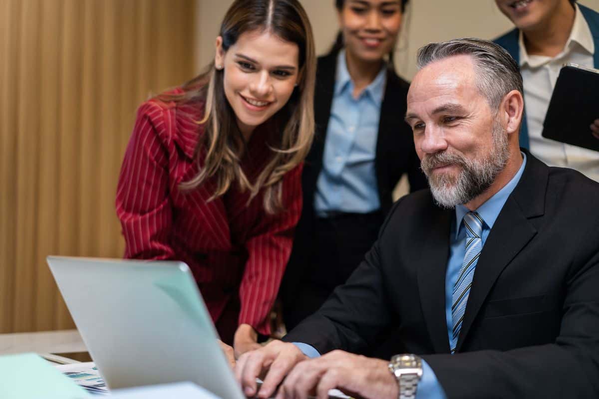 Leader Guiding Team Members Towards Achieving Success