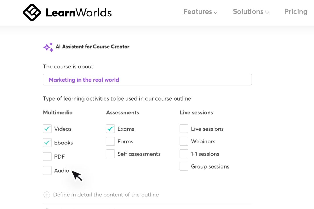 learnworlds as an example of an employee training software