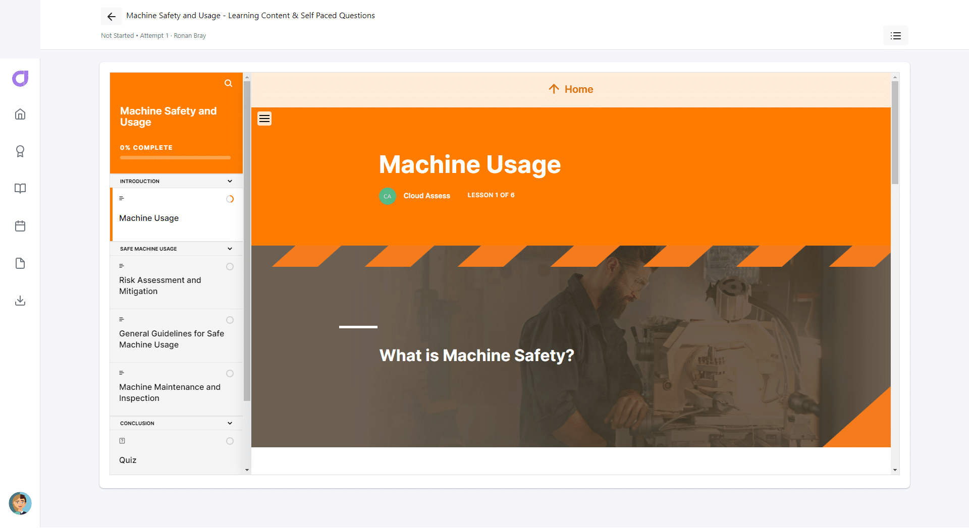machine safety usage free training course screenshot 4