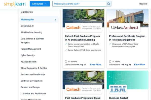 Online-Course-Platform-Simplilearn