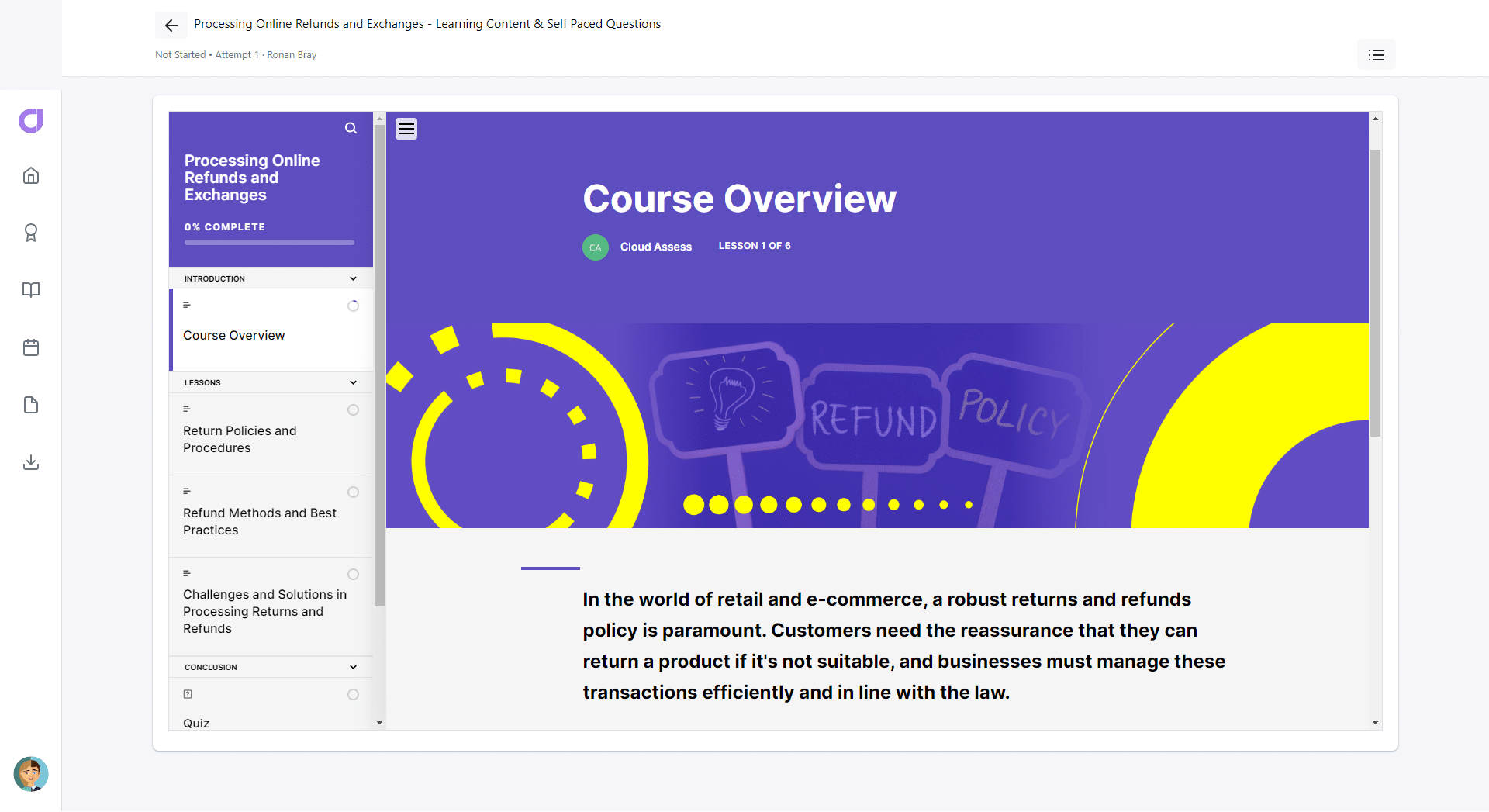 process online refunds and exchanges free training course screenshot 4