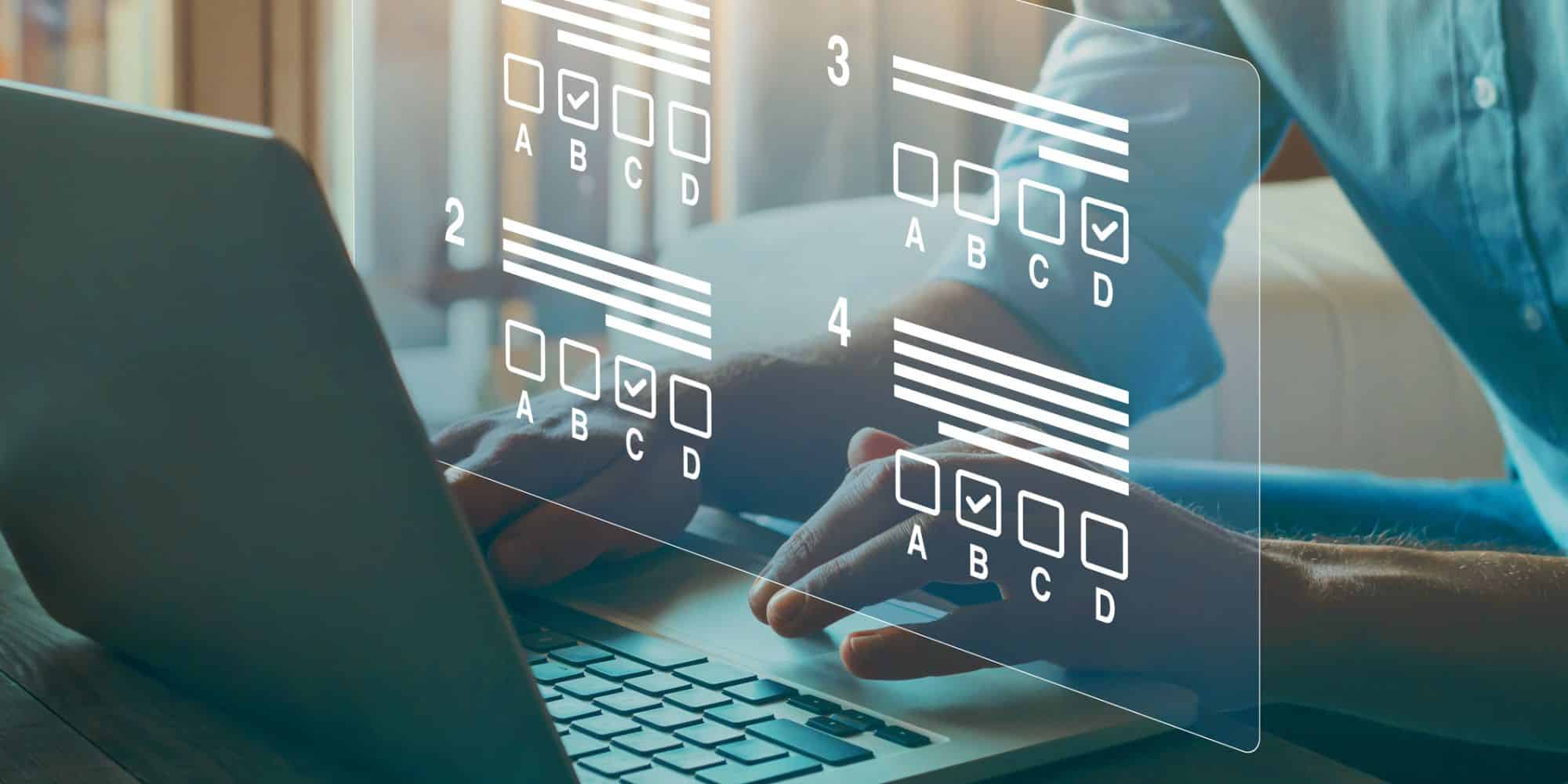 Quiz software solutions are tested by employee