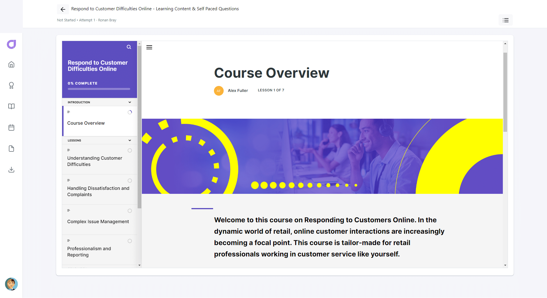 respond to customer difficulties online free training course screenshot 5