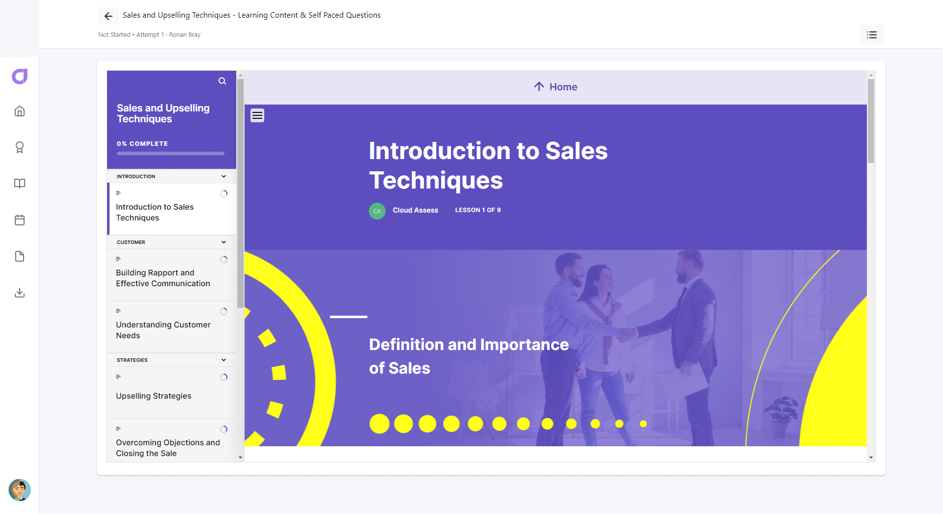 sales and upselling techniques free training course screenshot 7