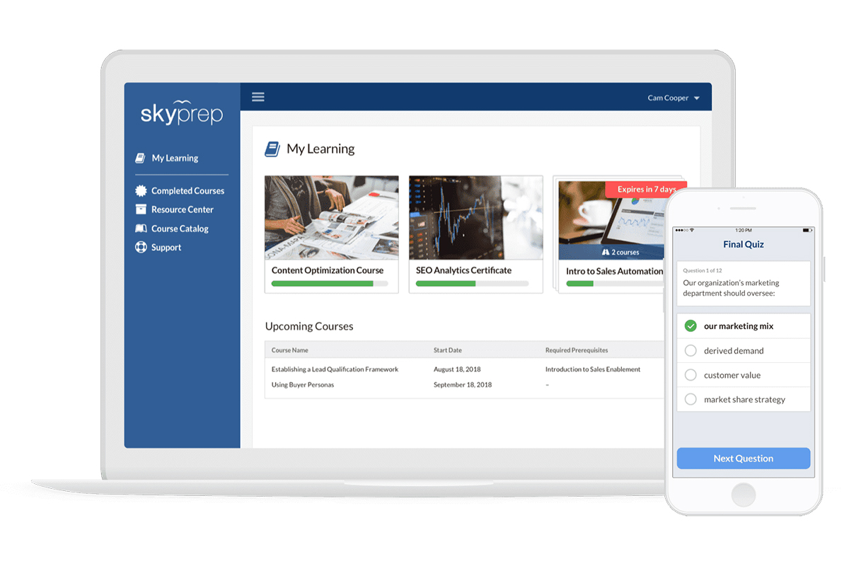 skyprep as an example of an employee training software