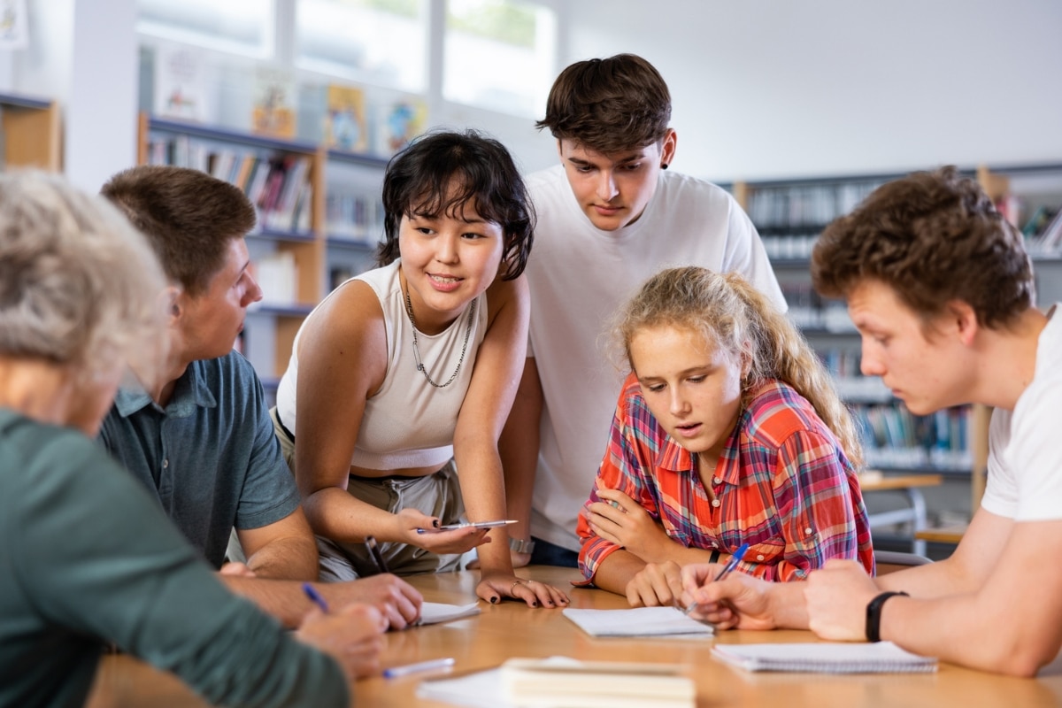 Students Engaged in a Kolbs Experiential Learning Exercise