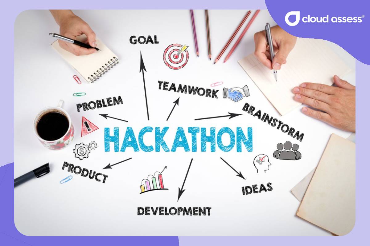 Team Preparing for a Hackathon Collaborative Learning Event