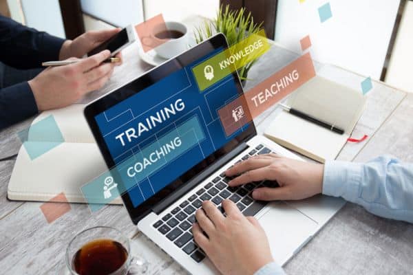 A person working on a training concept