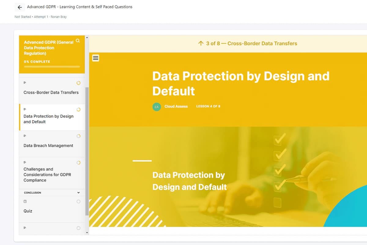 advanced gdpr compliance training course