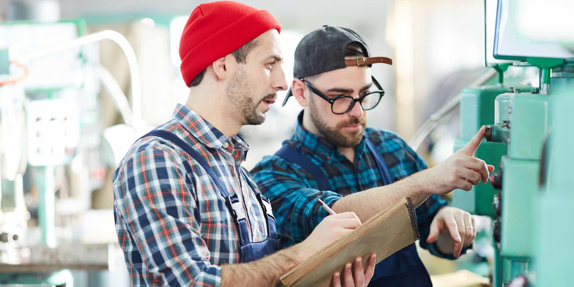 factory workers on the job