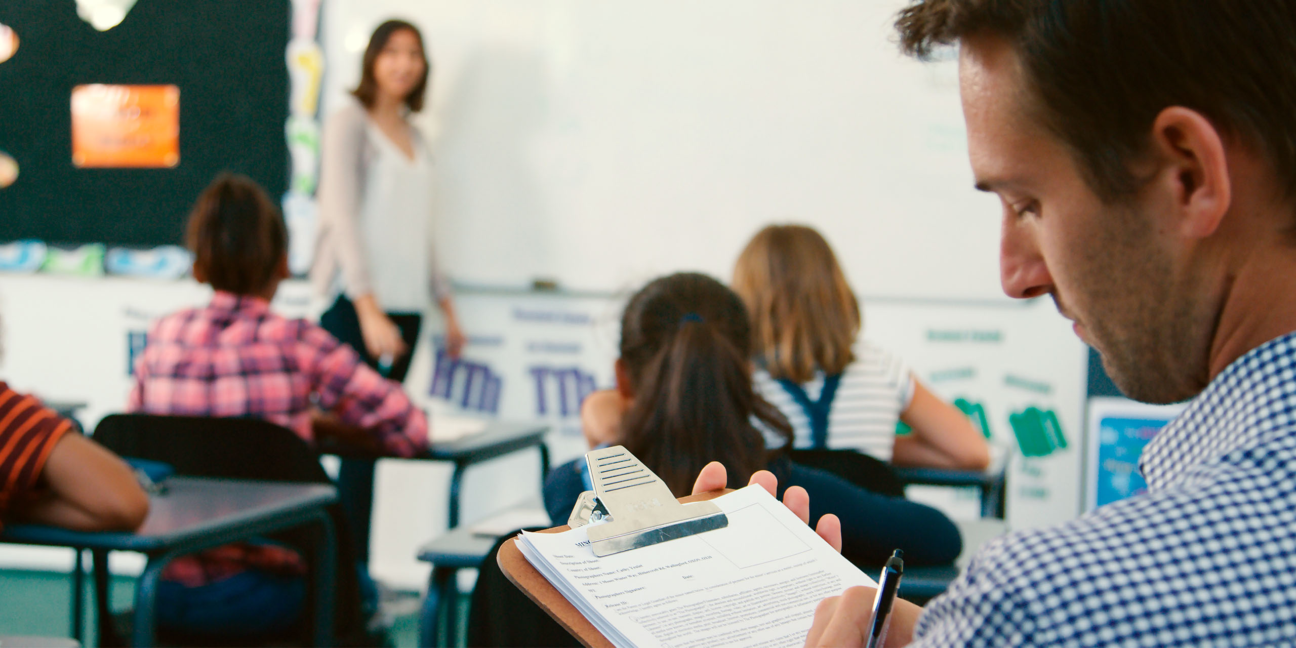 student completes learner engagement survey during lecture as part of asqa quality indicators