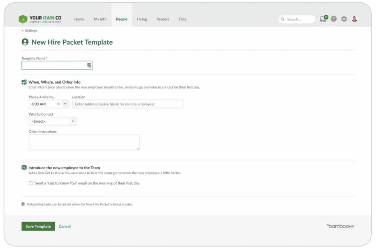 bamboo hr onboarding solution