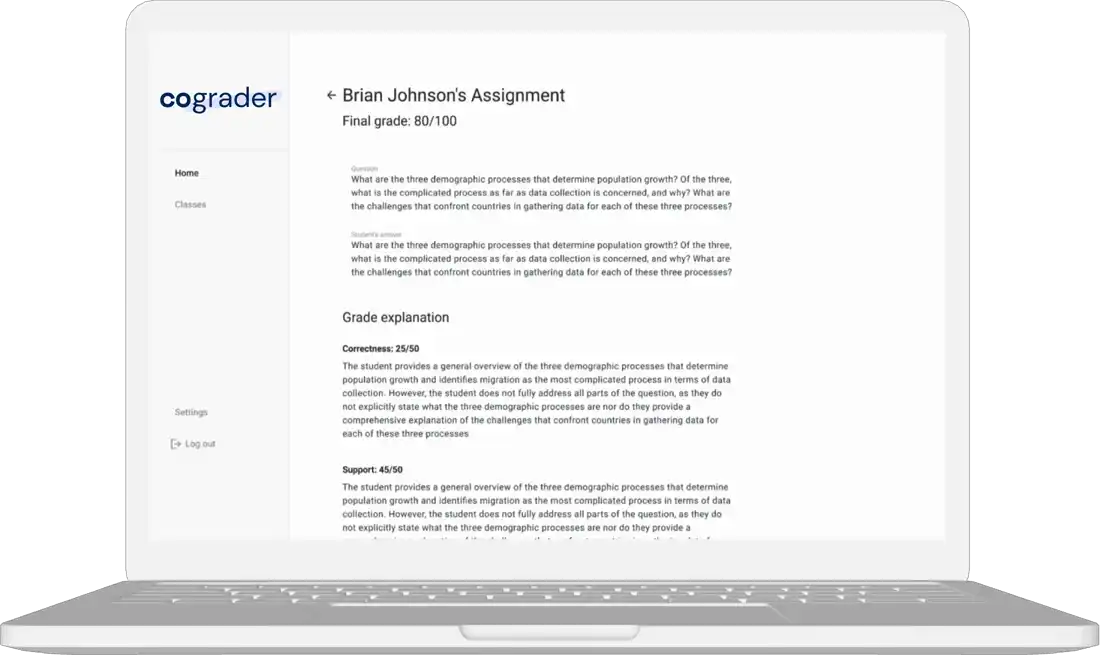 cograder as ai marking tool