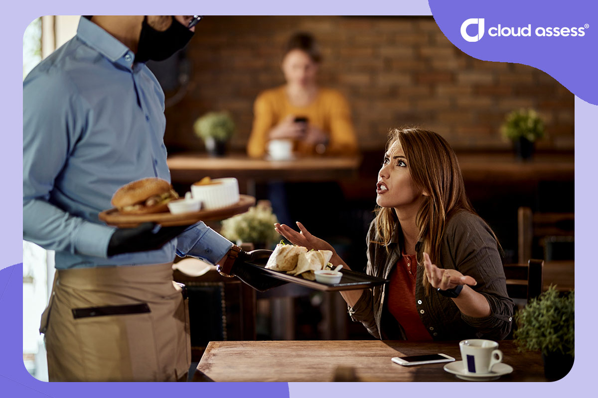 customer in restaurant complains about meal