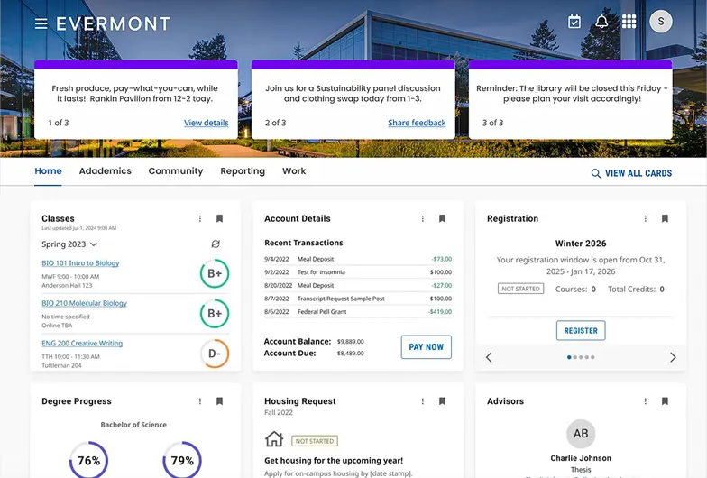ellucian student as student management system