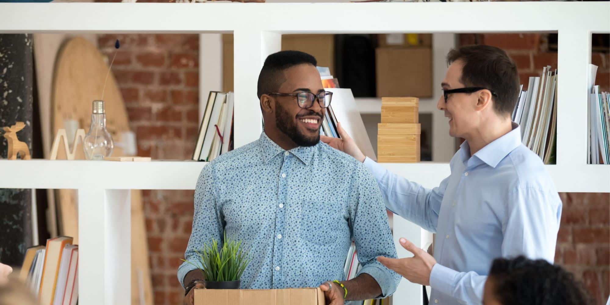 new employee being introduced to manager