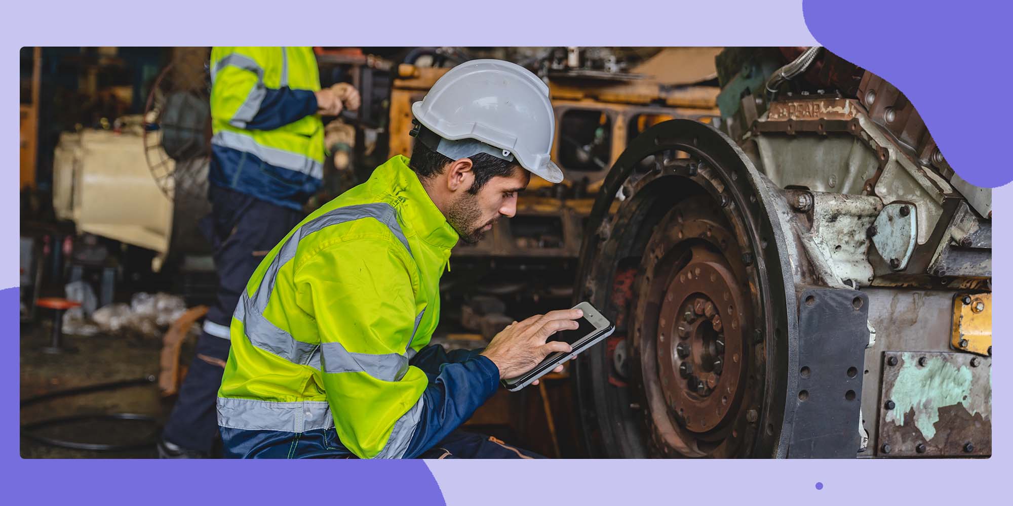 industry employee undergoing on the job training