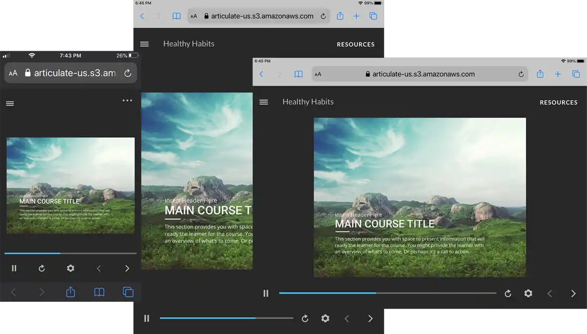 example of articulate storyline 360 as elearning authoring software
