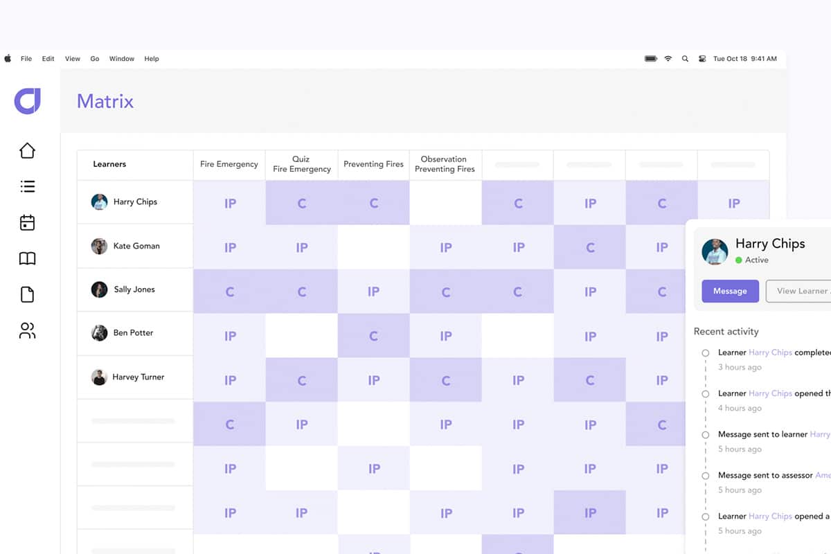 example of data tracking as an lms feature