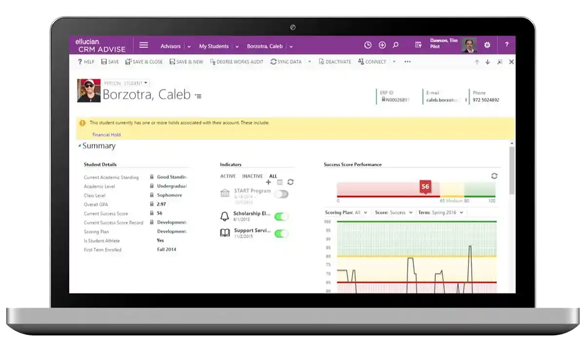 example of ellucian student management system
