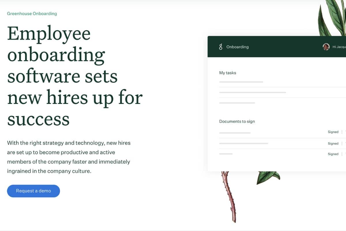 greenhouse onboarding software for new hires