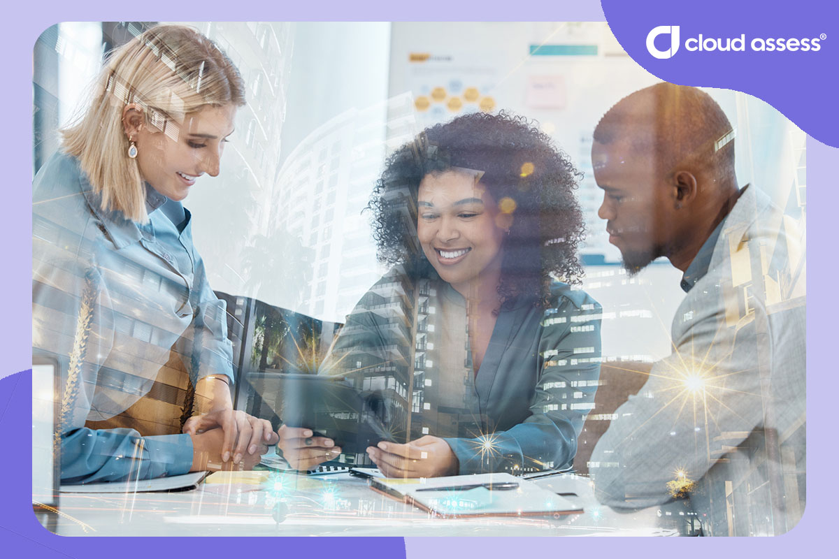 hr team work together on data driven strategic workforce planning