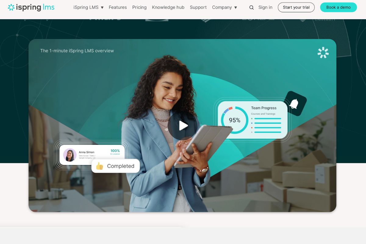 ispring lms as an example of an enterprise lms