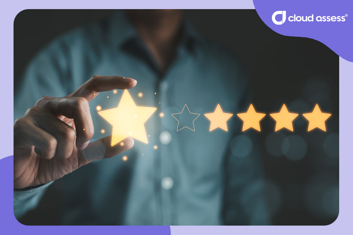 man gives his own performance a star rating during self assessment