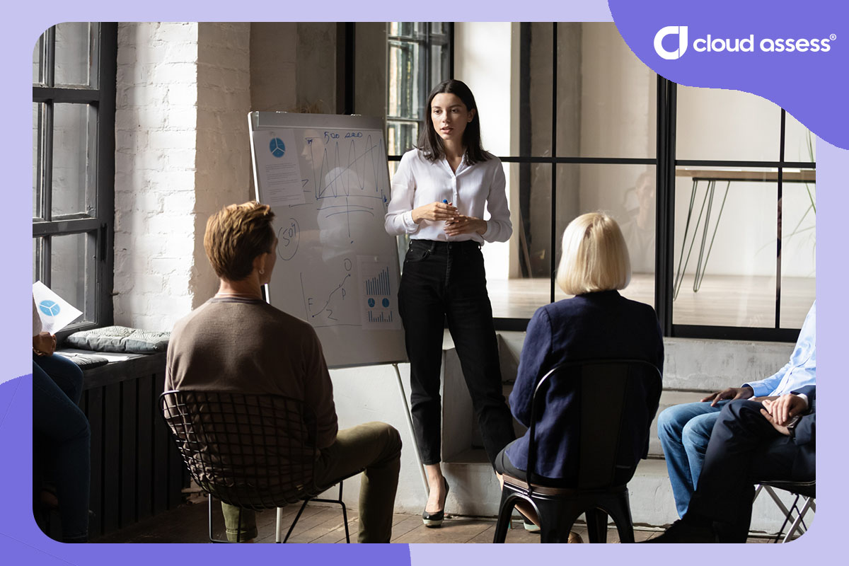 manager communicates training plan to team