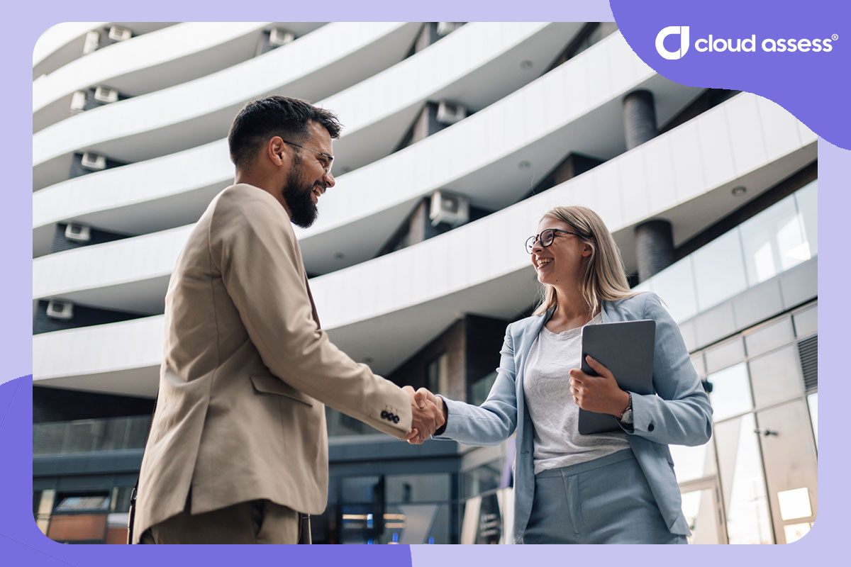 rto hr representatives shakes hand with third party trainer