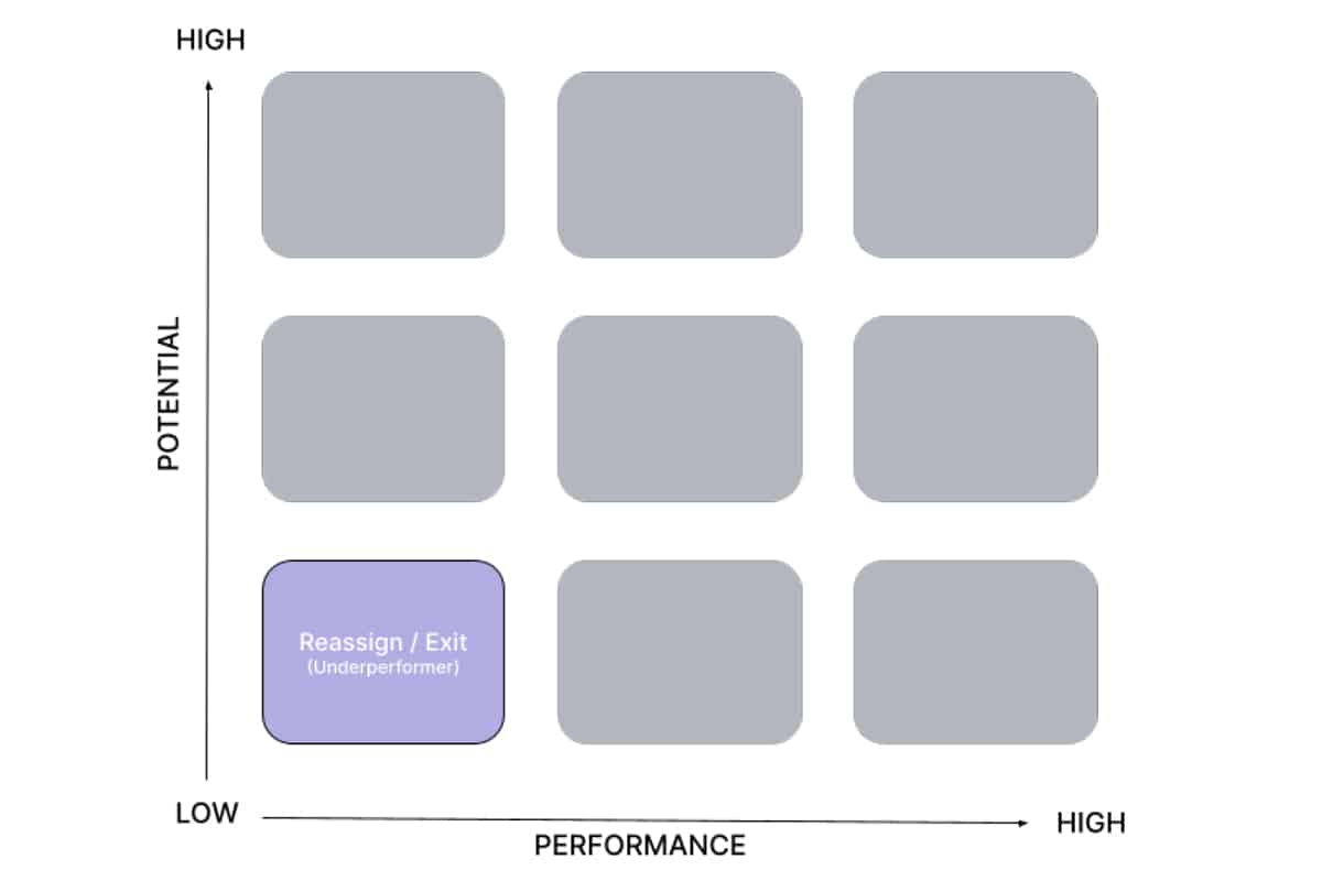 underperformers 9 box talent grid