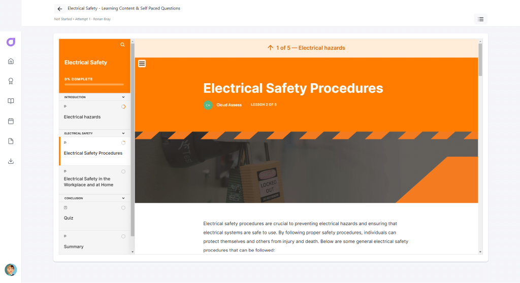 electrical safety course