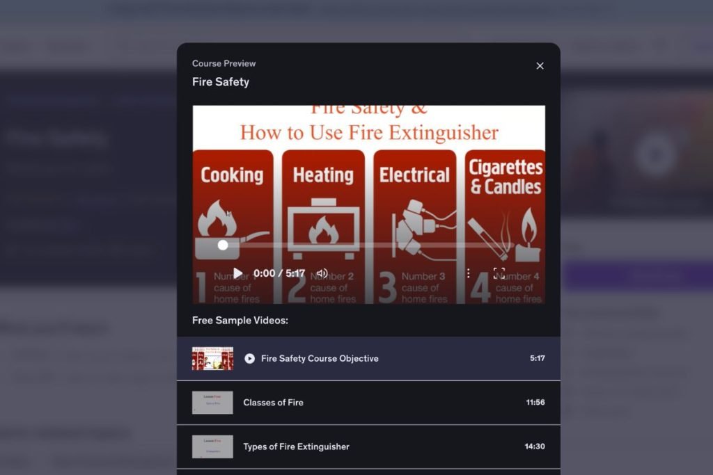 fire safety and how to use fire extinguishers course