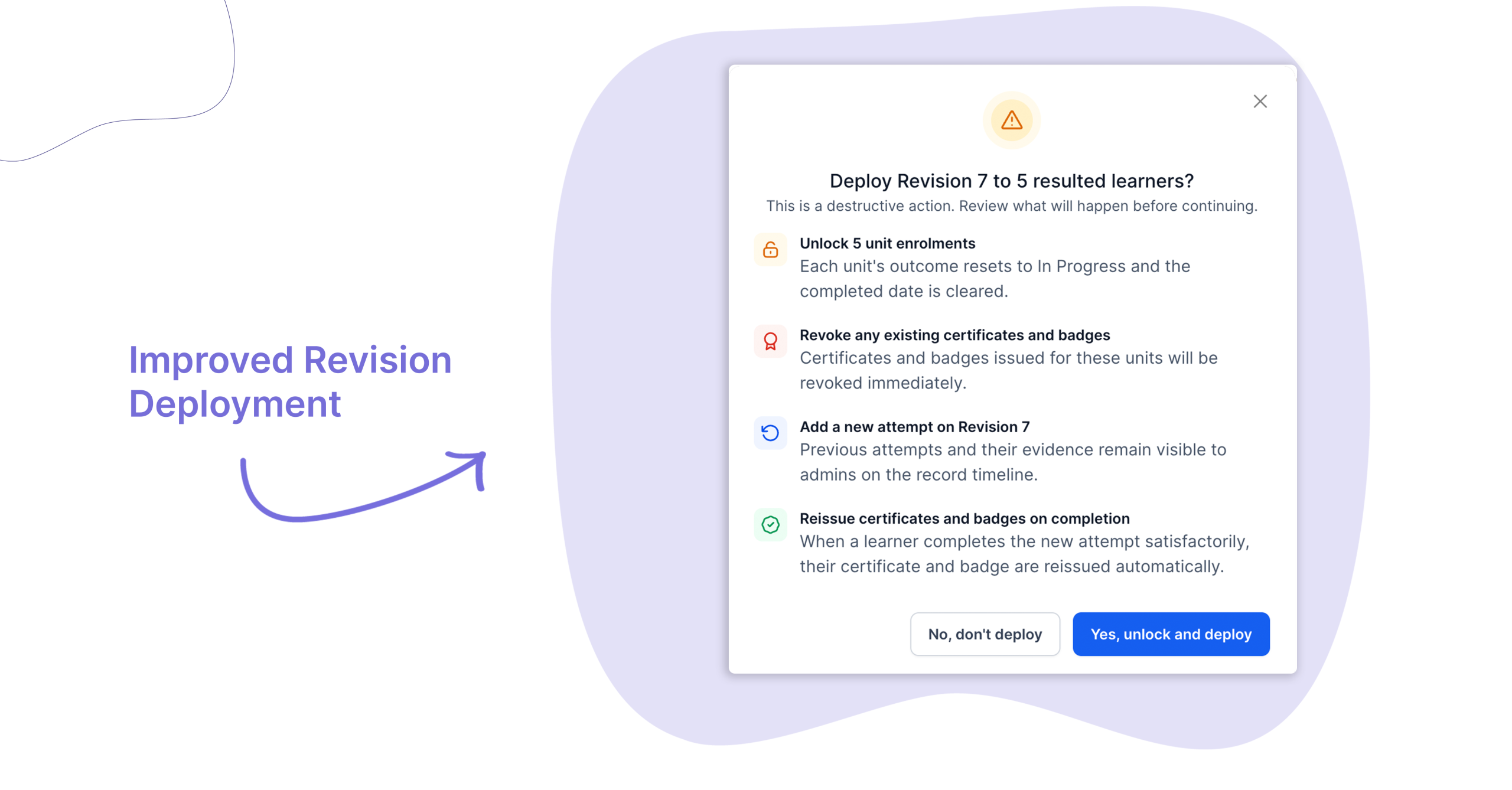 Improved revision deployment - Cloud Assess LMS