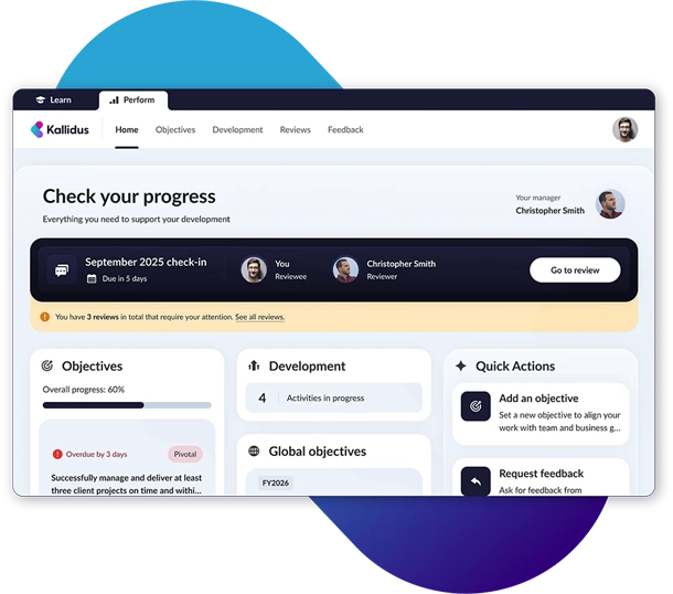 kallidus perform as a performance management system