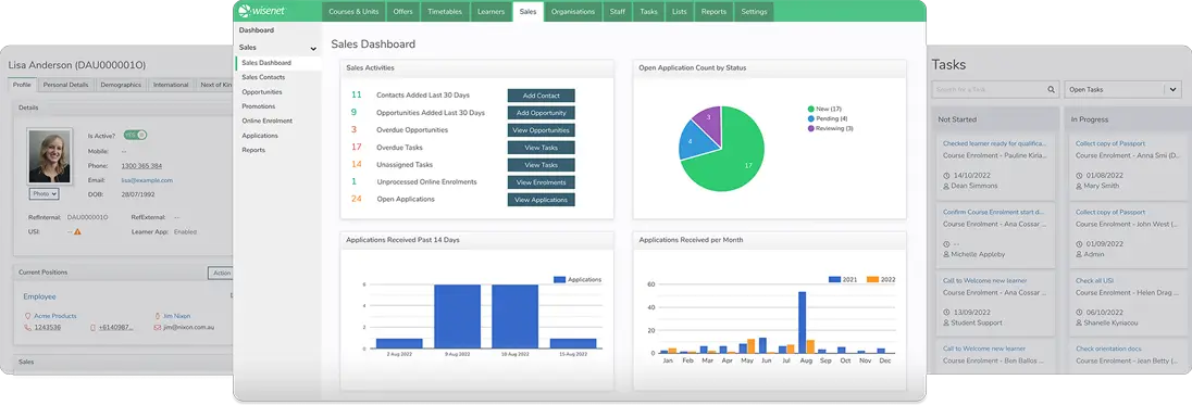wisenet as lms for training overseas students