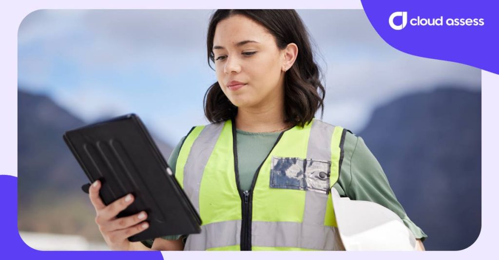 a worker getting access to training on a shift